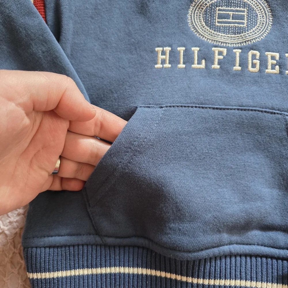 Tommy Hilfiger Boy's Blue Embroidered Logo Fleece Hoodie And Joggers Set 24M